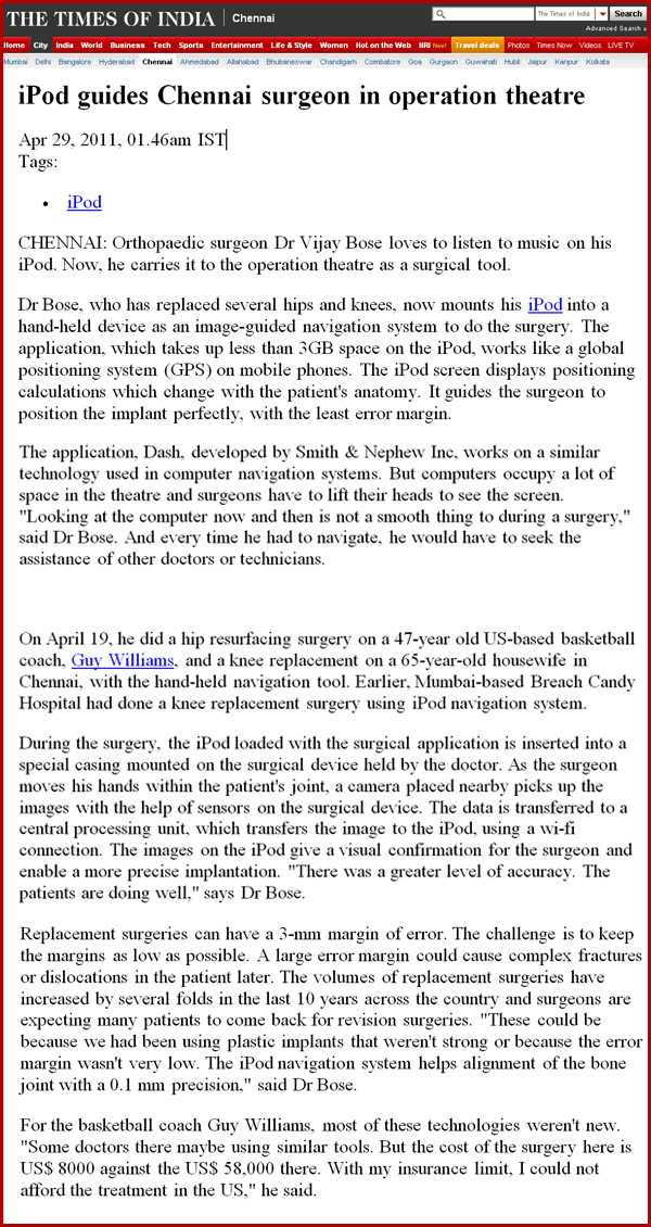 Birmingham Hip Resurfacing - Press Releases