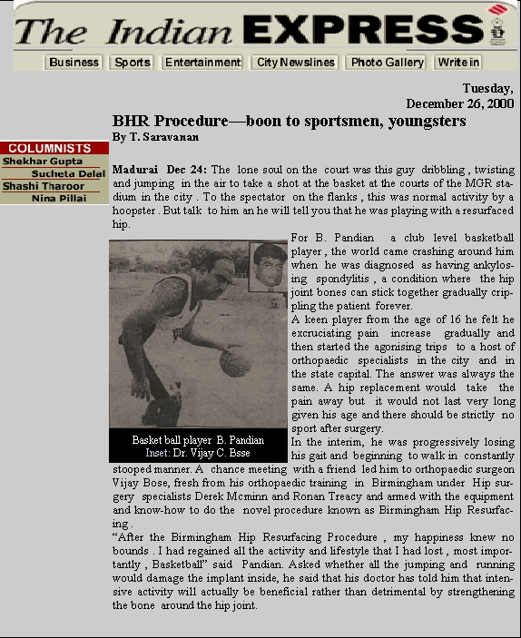 Birmingham Hip Resurfacing - Press Releases