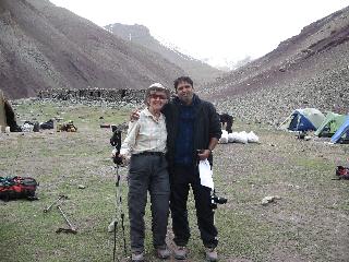 Maryann with Sanjay at Stok Kangri base camp Maryann with Sanjay at Stok Kangri base camp