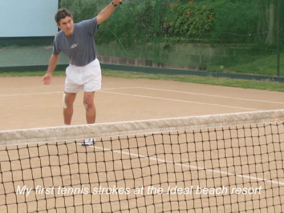 My first tennis strokes at the Ideal beach resort My first tennis strokes at the Ideal beach resort